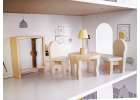 MDF dollhouse with accessories 70cm LED grey 2
