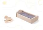 MDF dollhouse with accessories 70cm LED grey 8