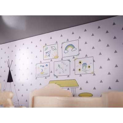 MDF dollhouse with accessories 70cm LED grey
