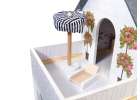 MDF wooden dollhouse with LED accessories 78cm black 7