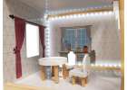 MDF wooden dollhouse with LED accessories 78cm black 19