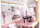 MDF wooden dollhouse with LED accessories 78cm black 17