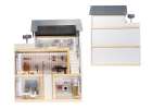 MDF wooden dollhouse with LED accessories 78cm black 10