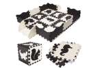 Puzzle piankowe mata dla dzieci 25el. czarno-białe 2