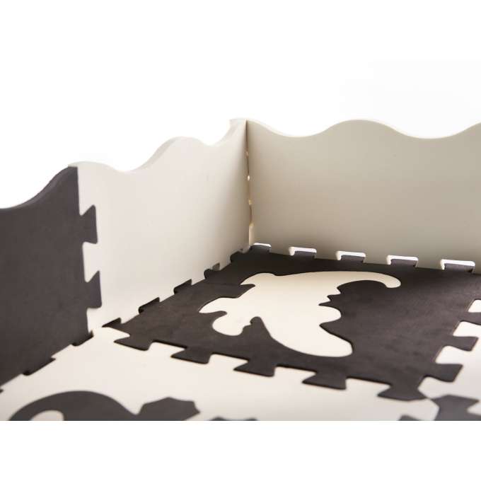 Puzzle piankowe mata dla dzieci 25el. czarno-białe