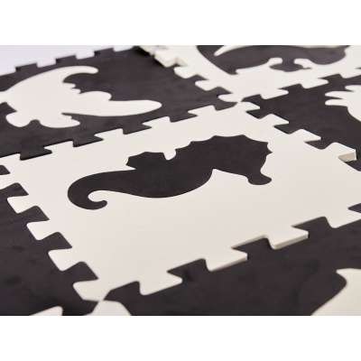 Puzzle piankowe mata dla dzieci 25el. czarno-białe