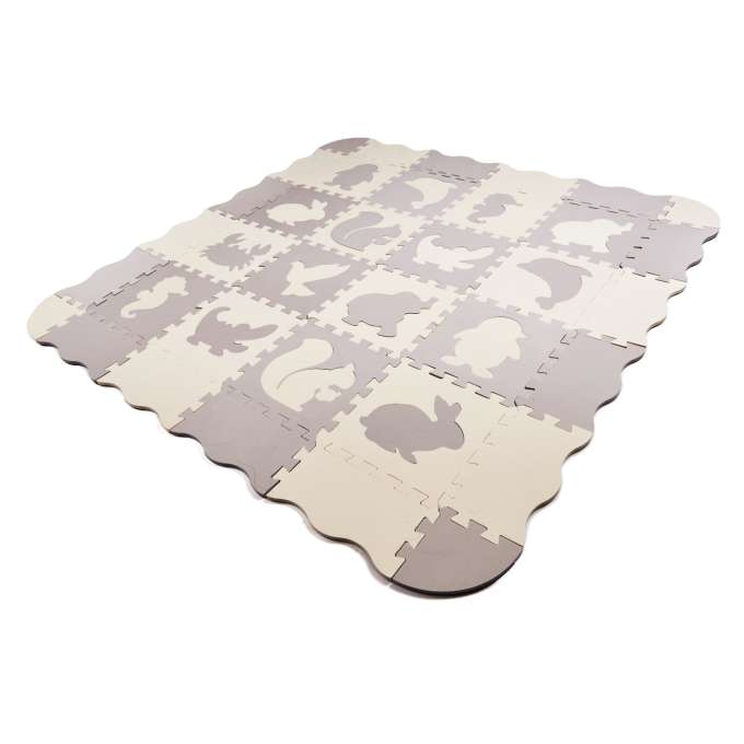 Puzzle piankowe mata/ kojec dla dzieci 36el. szaro-ecru