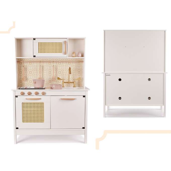 Retro MDF wooden kitchen with BOHO accessories