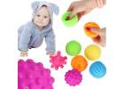Sensory balls corrective toys set in a net 1