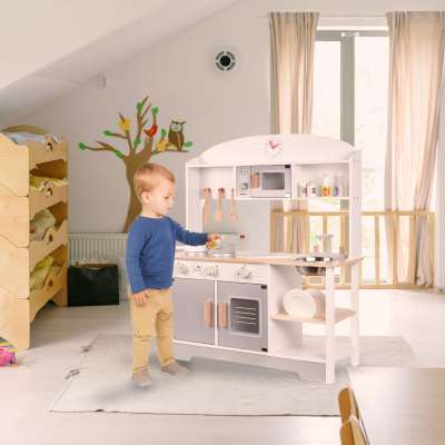 Kuchnia dla dzieci drewniana  MDF MODERN CLASSIC akcesoria 82cm