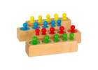 Montessori wooden cylinder weights colourful 2