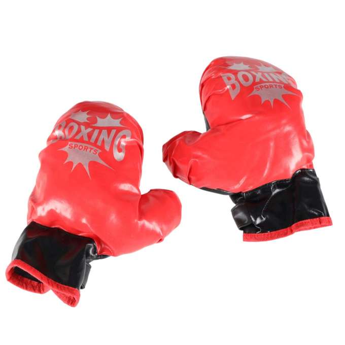 Punch bag and gloves boxing set