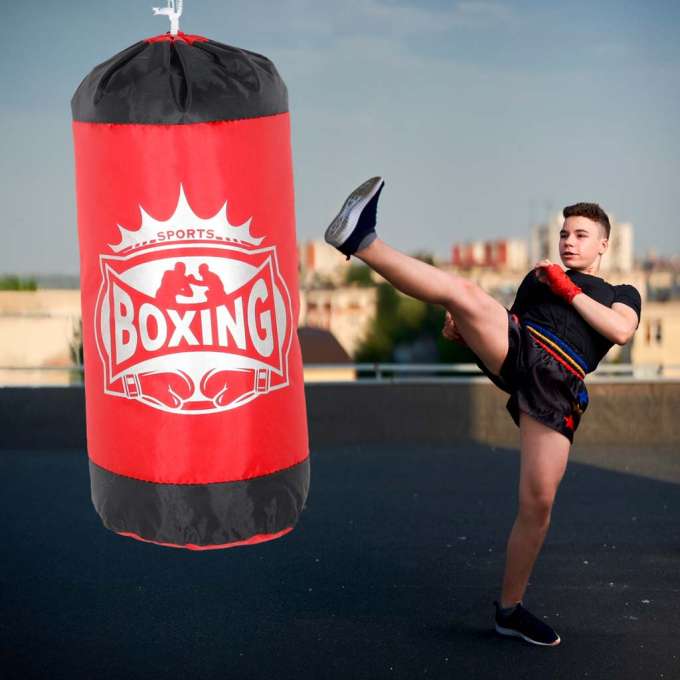 Punch bag and gloves boxing set