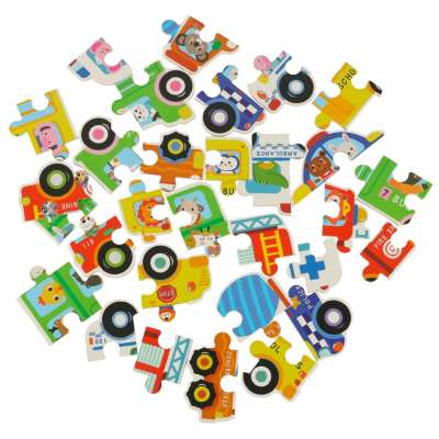 Puzzle in a can vehicles 30 puzzles