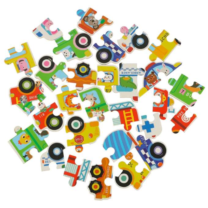 Puzzle in a can vehicles 30 puzzles