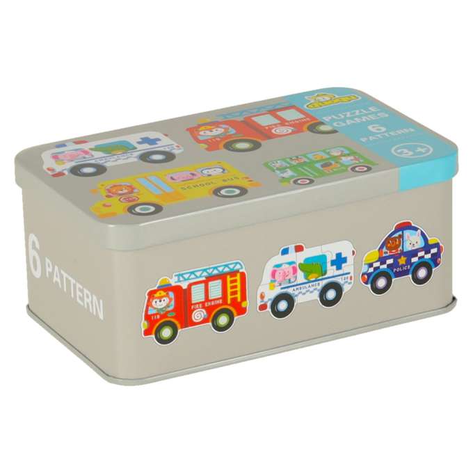 Puzzle in a can vehicles 30 puzzles