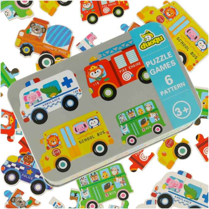 Puzzle w puszce pojazdy 30 puzzli