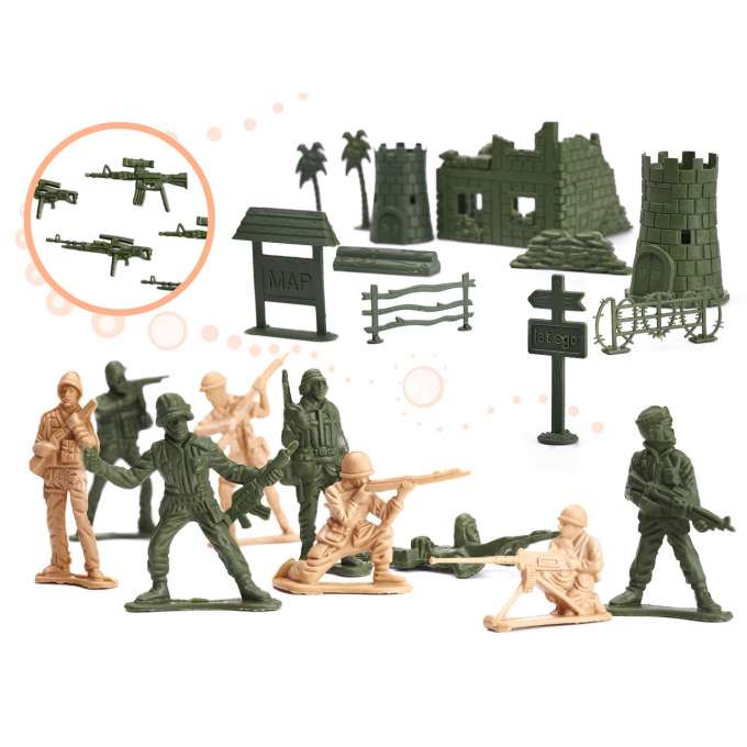 Soldiers military base figures set 114el.