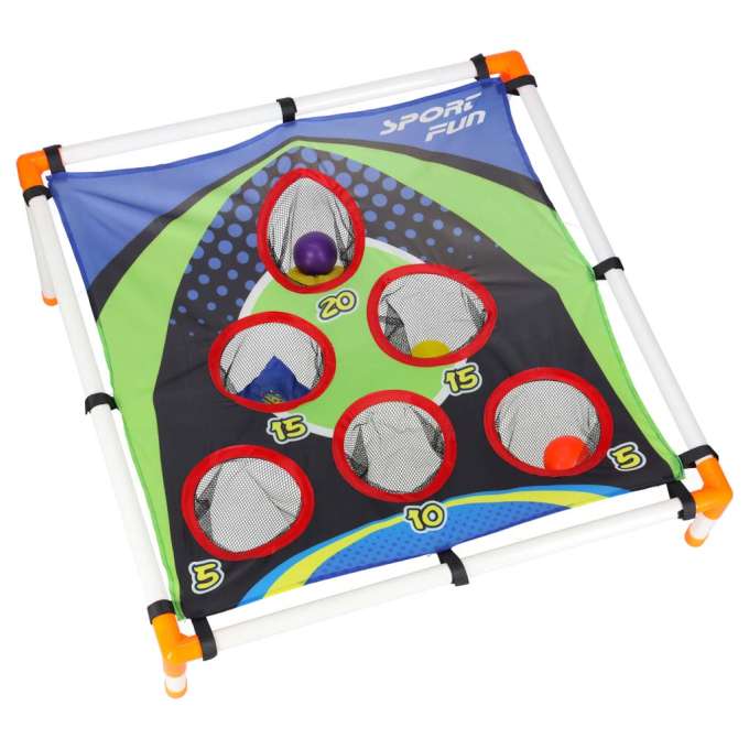 Toss to the target with bags darts skill game