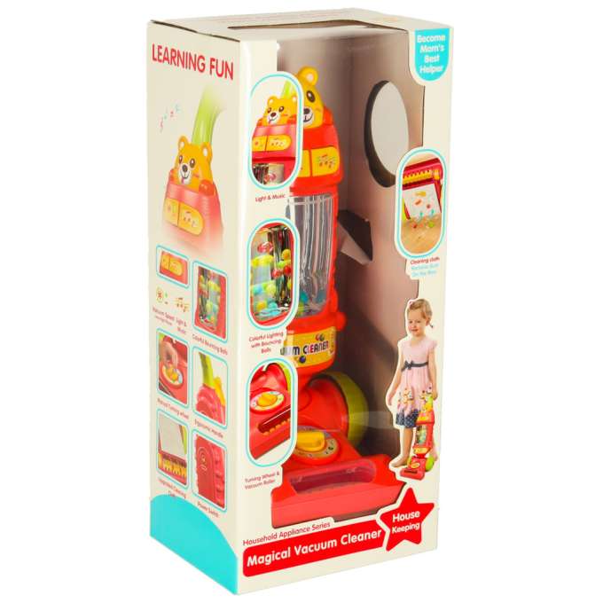 Vacuum cleaner for children interactive with sound raspberry 46cm