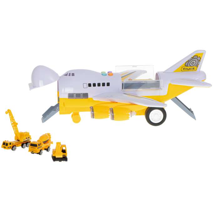 Aircraft transporter with construction cars side/front