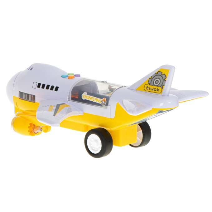 Aircraft transporter with construction cars side/front