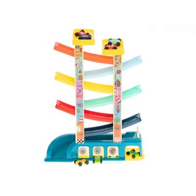 Car track racing slide + 8 cars