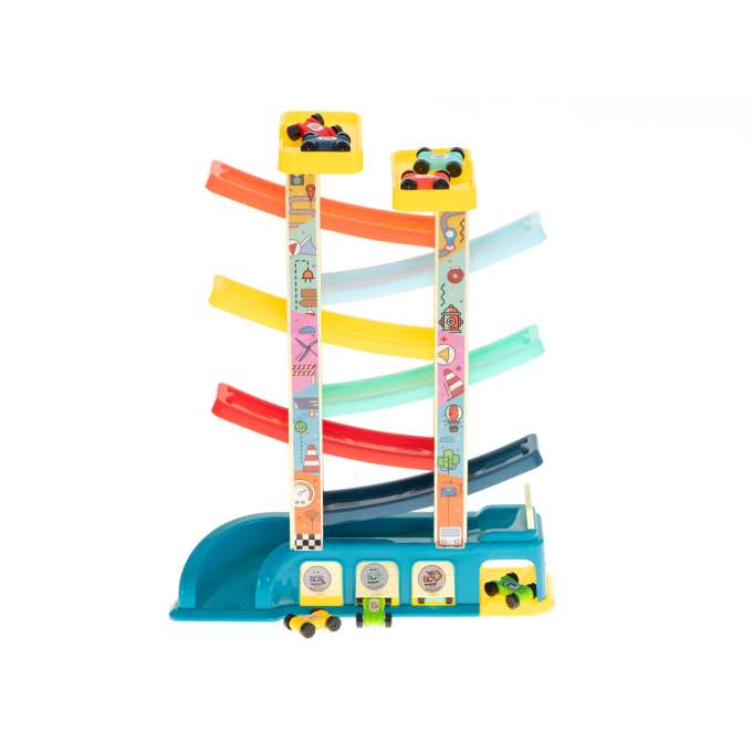Car track racing slide + 8 cars