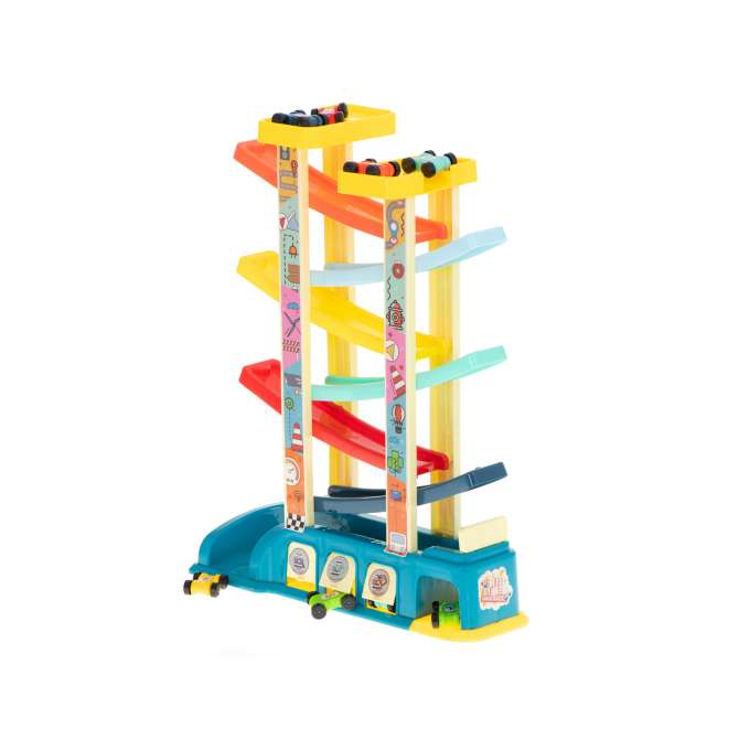 Car track racing slide + 8 cars