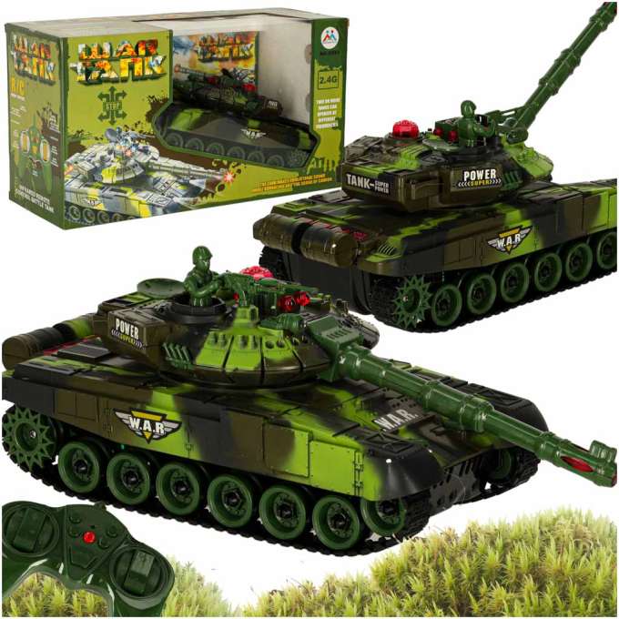 Czołg zdalnie sterowany na pilota RC War Tank 9993 2.4 GHz kamuflaż leśny