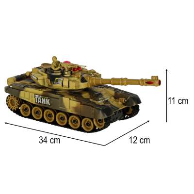 Czołg zdalnie sterowany na pilota RC War Tank 9993 2.4 GHz pustynny