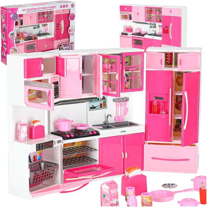 Doll furniture kitchen 4 segments LED sounds