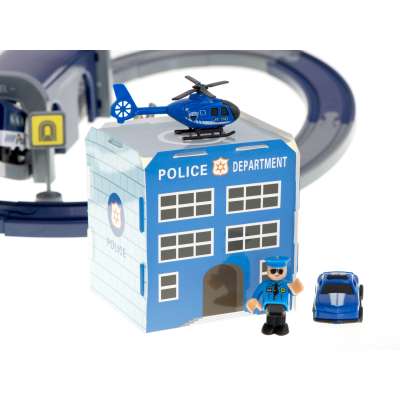 Electric train train police cars 92 elements ~300cm