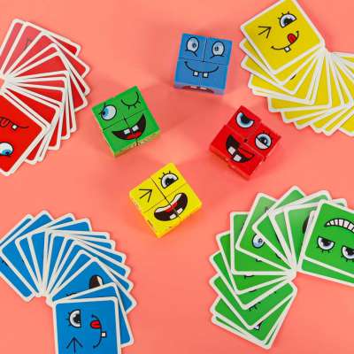 Face-changing creative challenge blocks