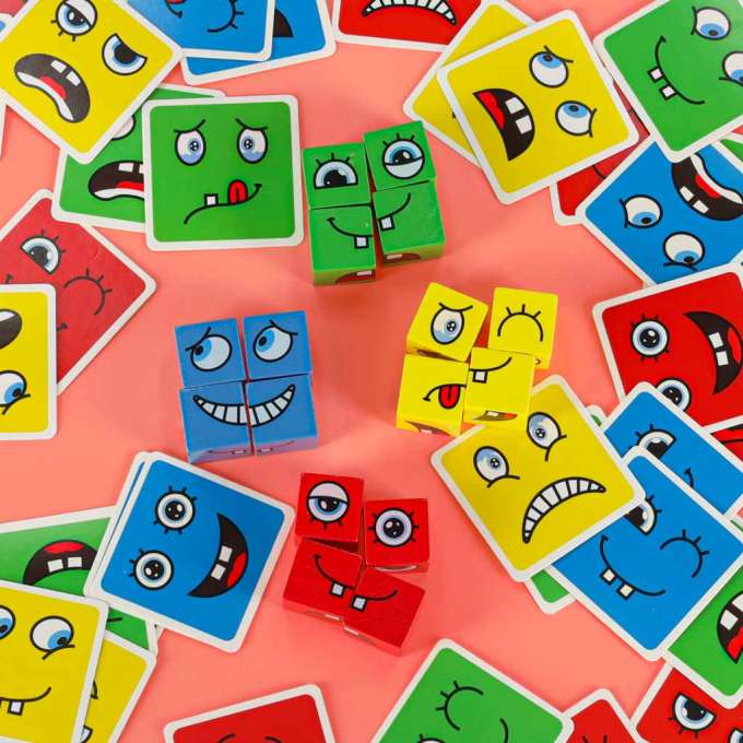 Face-changing creative challenge blocks