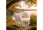 LUARO swing chair stork's nest with ecru cushion 80 cm 150 kg 4