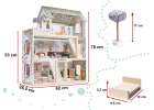 LULILO Domek dla lalek drewniany FLORO boho LED 23