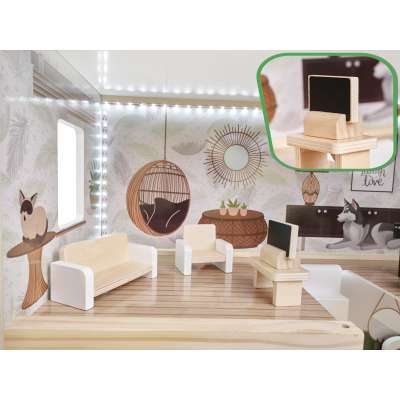 LULILO Domek dla lalek drewniany apartament Ikonka boho 