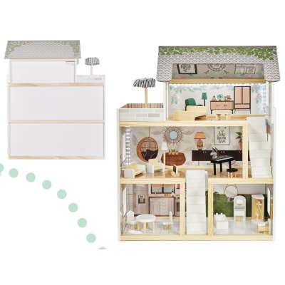LULILO FLORO boho LED wooden dollhouse