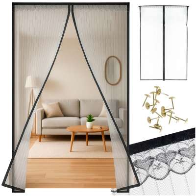 Moskitiera siatka magnetyczna na drzwi 100x210cm CZARNA