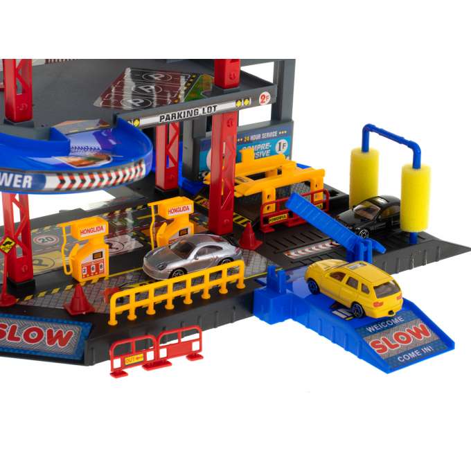 Parking storied garage gas station car wash