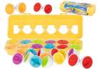Puzzle egg blocks 12 pcs extruded Montessori fruits and vegetables 1