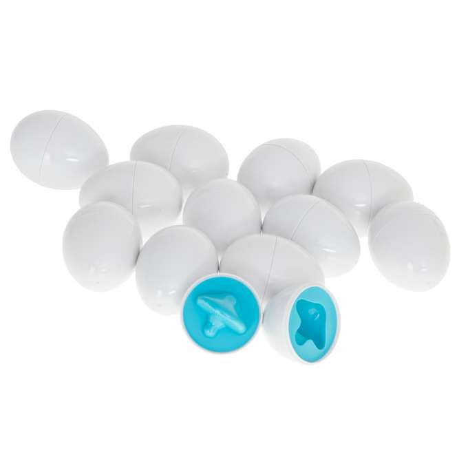 Puzzle egg blocks 12 pcs extruded Montessori fruits and vegetables