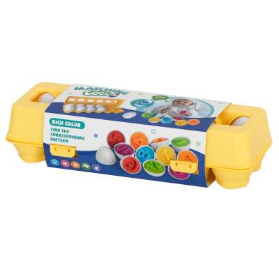 Puzzle egg blocks 12 pcs extrusion Montessori numbers and colors