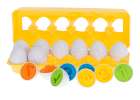 Puzzle egg blocks 12 pcs extrusion Montessori numbers and colors 3