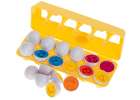 Puzzle egg blocks 12 pcs extrusion Montessori numbers and colors 6