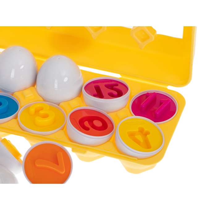 Puzzle egg blocks 12 pcs extrusion Montessori numbers and colors