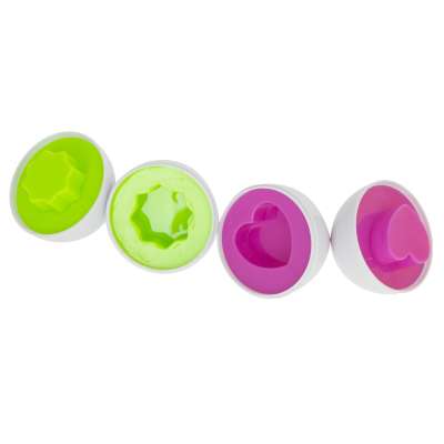 Puzzle egg blocks 12 pcs extrusion Montessori shapes and colors