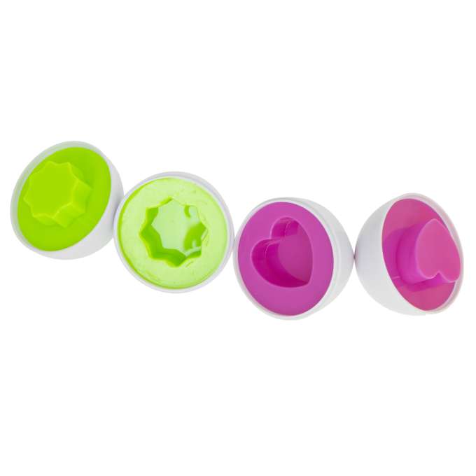 Puzzle klocki jajka 12 szt wytłaczanka  Montessori kształty i kolory 