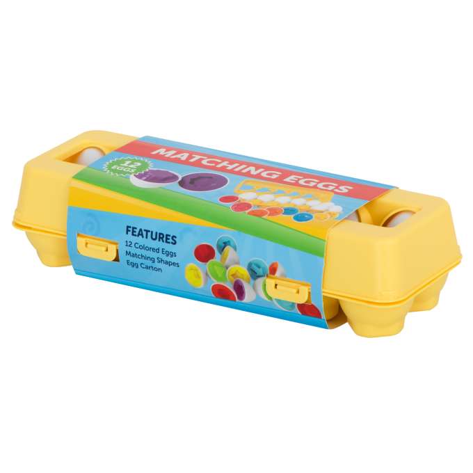Puzzle klocki jajka 12 szt wytłaczanka  Montessori kształty i kolory 